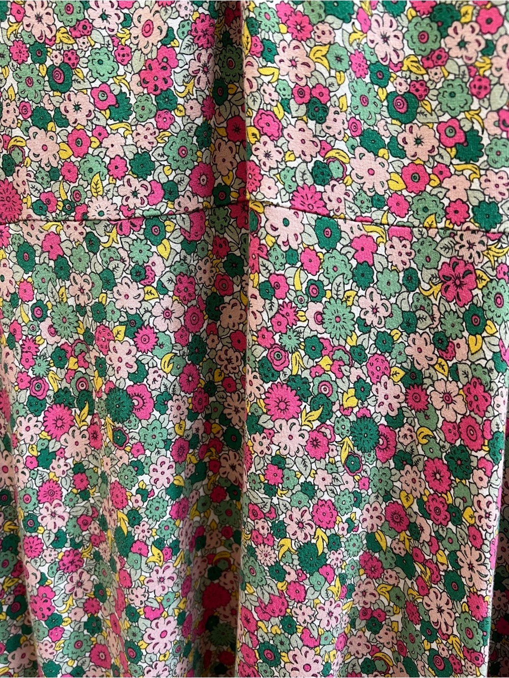 Boden Floral EcoVero Jersey Fit & Flare Dress US 14R Pink Green Cottagecore - Picture 7 of 8